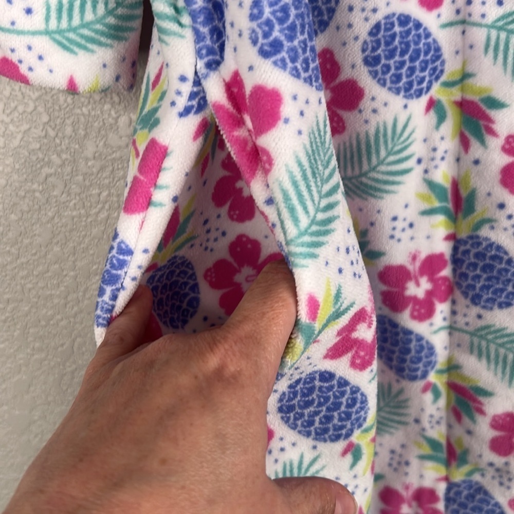 Coral Bay Super Soft Tropical Hawaiian 3/4 Sleeve Pajama Sleep Dress Size Medium - Picture 3 of 5